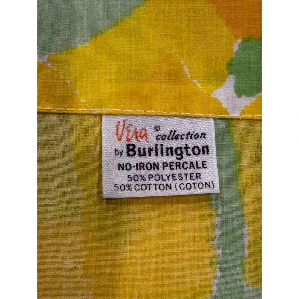 Vera Neumann Vintage Custom Curtain Panels 4 pc Yellow Orange‎ Tulip Floral